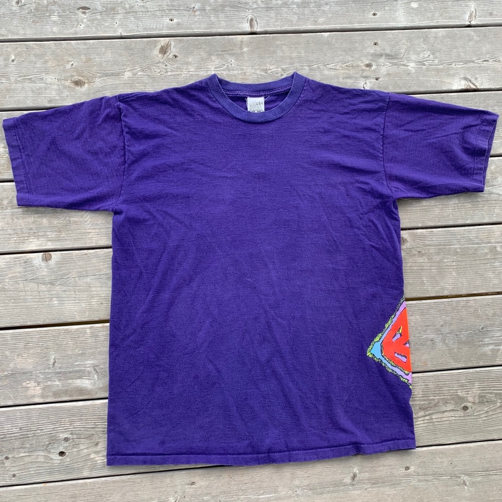 Vintage Bugle Boy Double B Logo Purple T-shirt